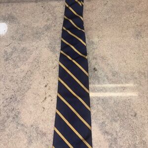Navy and Gold Striped Tie